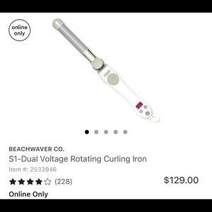 Beachwaver S1 1” Classic Barrel Ceramic Rotating Curling Iron
